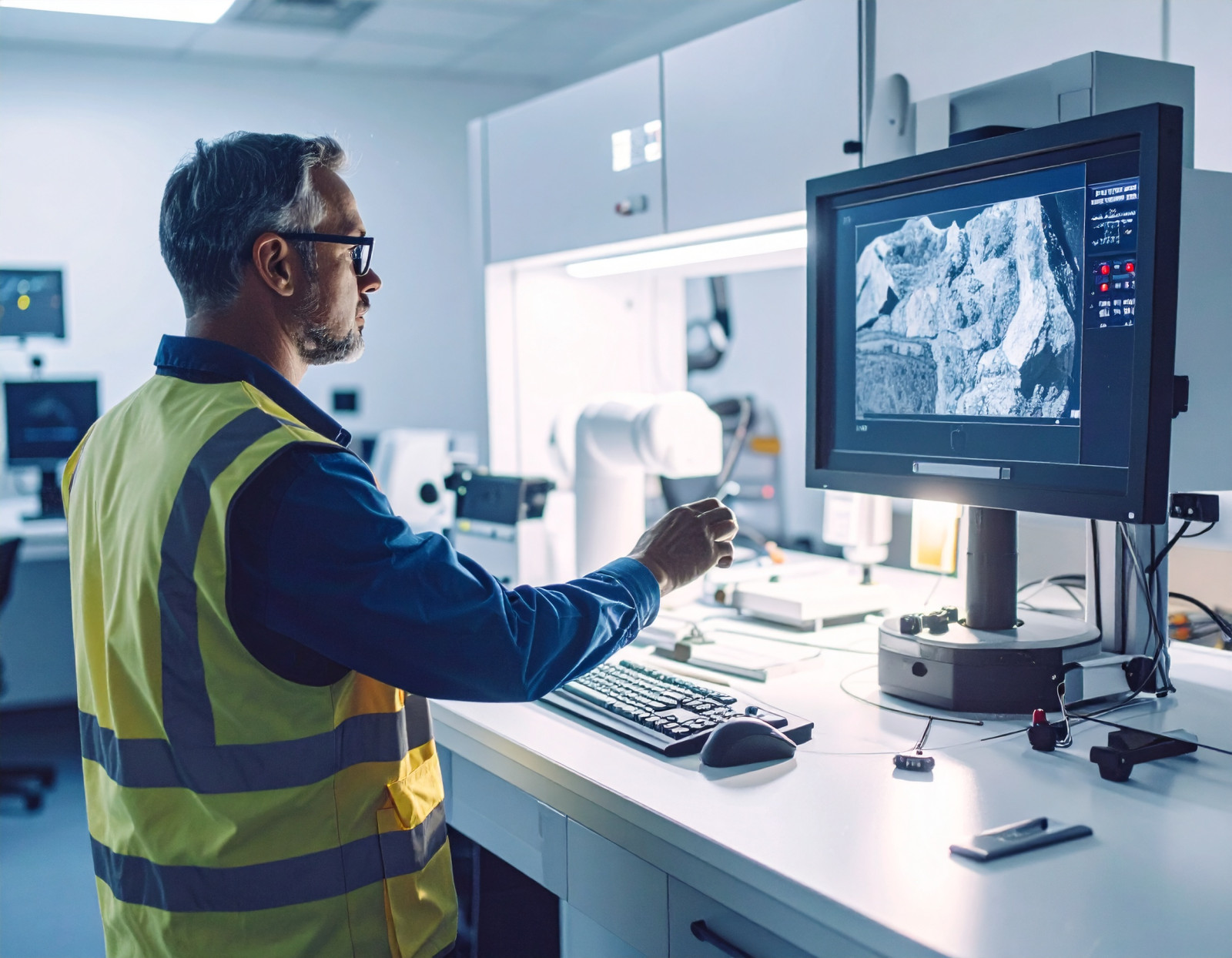 Determination of the chemical composition of rocks using a wave X-ray fluorescence spectrometer